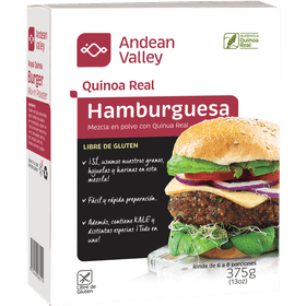 Hamburguesa Mezcla De Quinoa Andean Valley 375 G