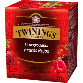 Té Negro Twinings Cuatro Frutos Rojos 10 un.