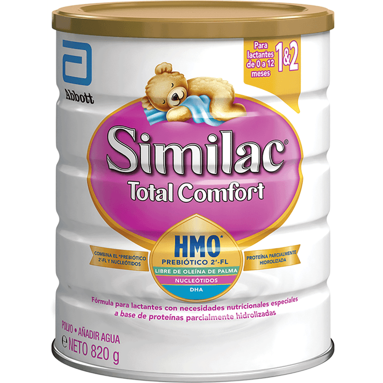 Alimento para bebé Similac 820 g, total confort, 1 & 2 La Leche Similac Engorda A Los Bebés