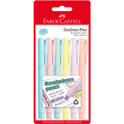 Destacadores Faber-Castell Delgados Colores Pasteles 6 un.