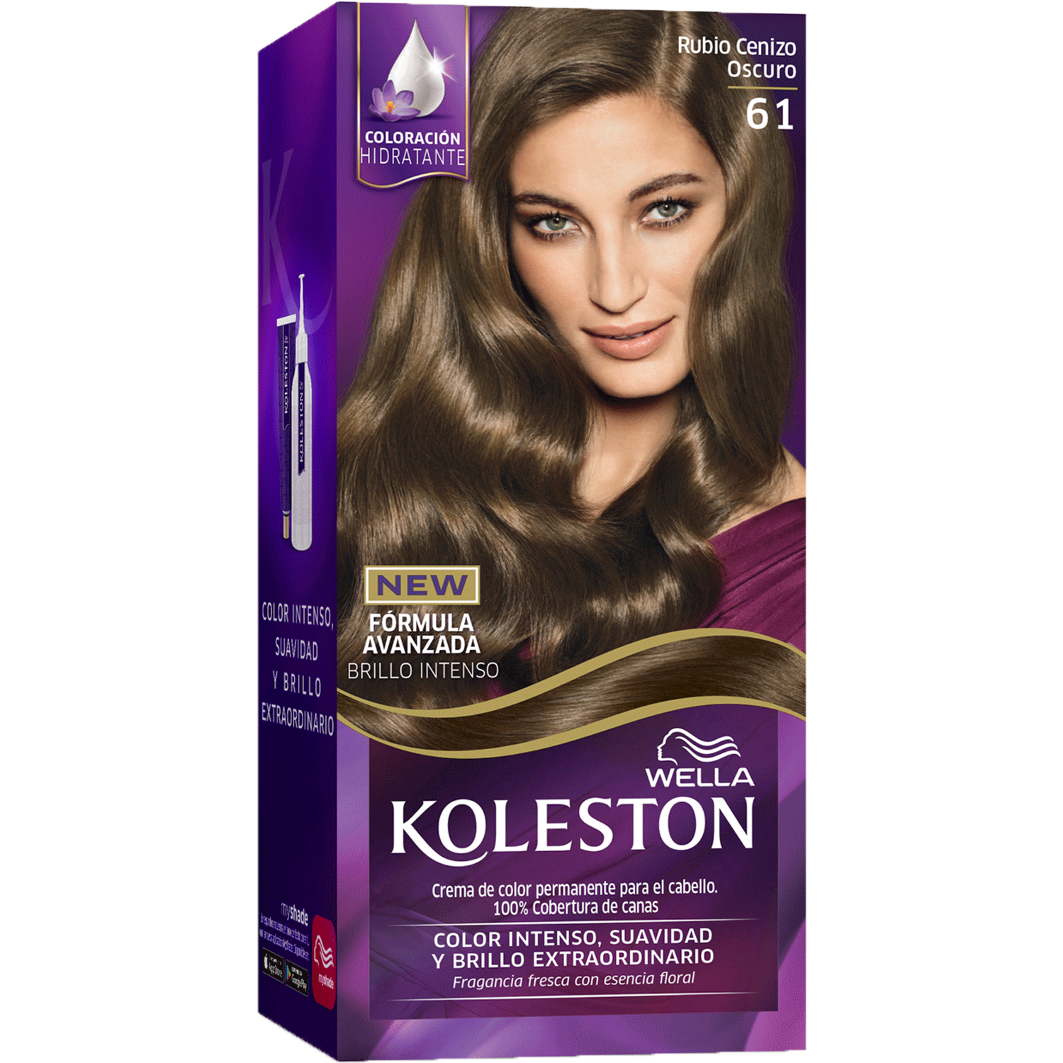 Koleston 7 1 Antes E Depois Tintura Koleston single n°61 + activador