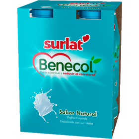 Pack Yogurt Surlat Benecol Minishot Natural 100 ml 4 un.