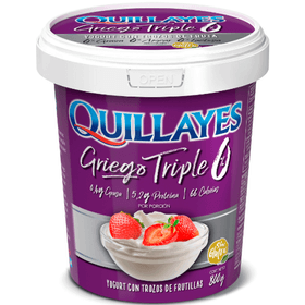 Yogurt Griego Quillayes Triple 0% Frutilla Pote 800 g