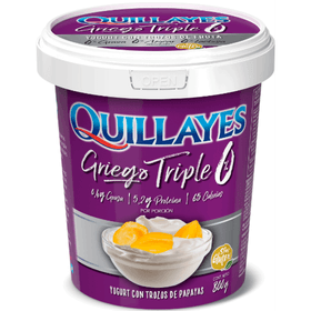 Yogurt Griego Quillayes Triple 0% Trozos de Papaya 800 g