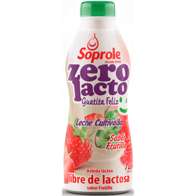 Leche Cultivada Soprole Sin Lactosa Frutilla 1 L