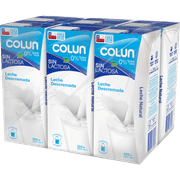 Pack 6 un. Leche Colun Sin Lactosa Descremada 200 ml