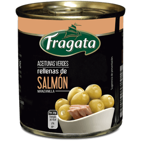 Aceitunas verdes rellenas de salmón 85 g drenado