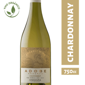 Vino Adobe Orgánico Chardonnay 750 cc