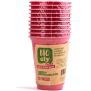 Vasos Rosado Bioely 350 cc 10 un.