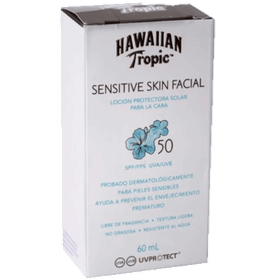 Protector Solar Hawaiian Tropic Sens Facial F50 60 ml