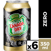 Pack 6 un. Bebida Canada Dry Ginger Ale Lata 350 ml