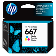 Tinta para Impresora HP 667 Tri Color Ink Cartridge