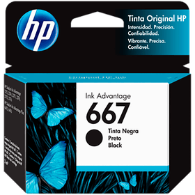 Tinta para Impresora HP 667 Black Color Ink Cartridge
