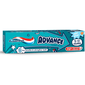 Pasta Dental Aquafresh Advance 9-12 Años 75 cc