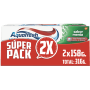 Pasta Dental Aquafresh Menta 158 g 2 un.