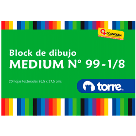 Block Dibujo Grande 180 1/4 20 Hojas Torre - Dimeiggs