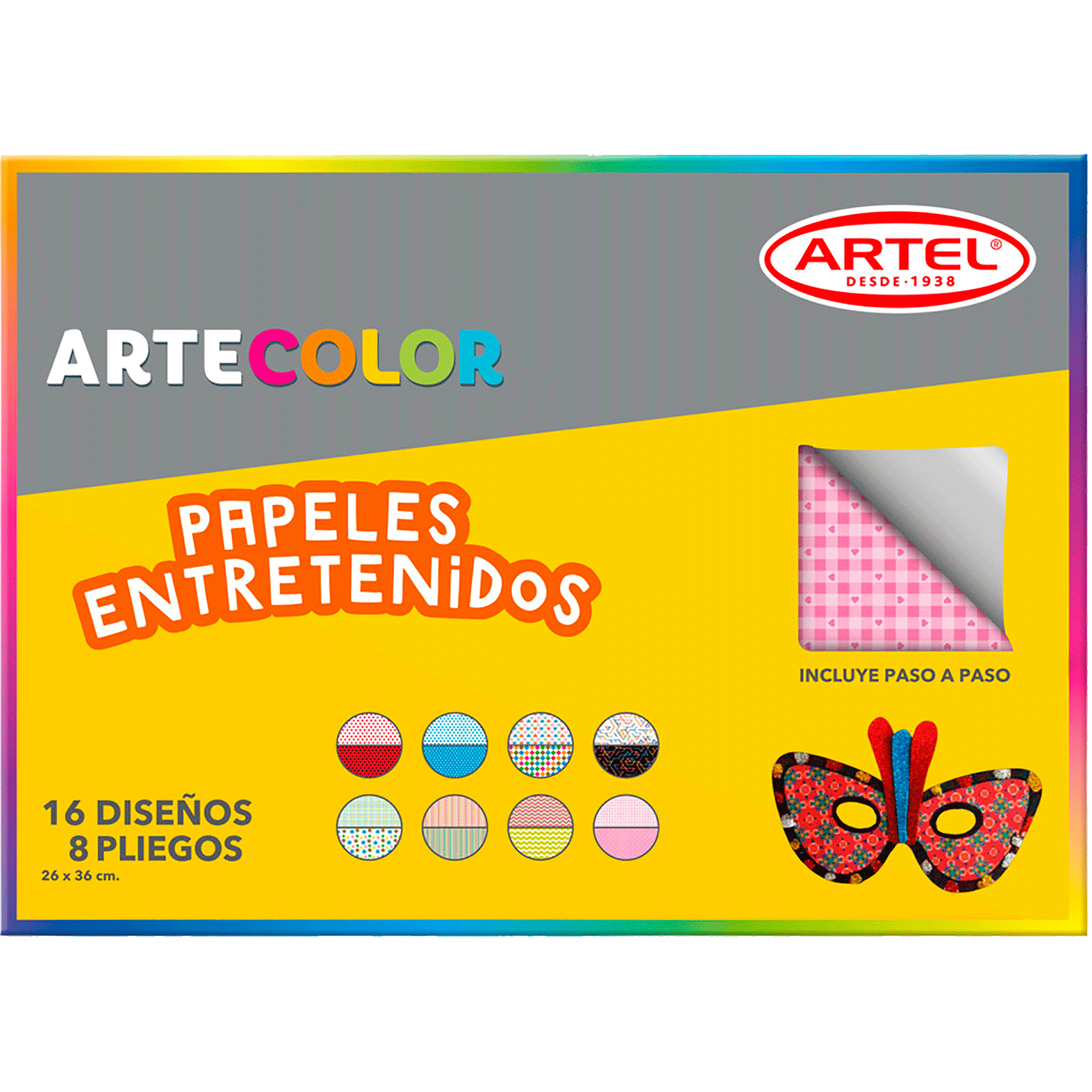 Carpeta Con Papel Celofan 10 Hojas 8 Colores Torre - Dimeiggs