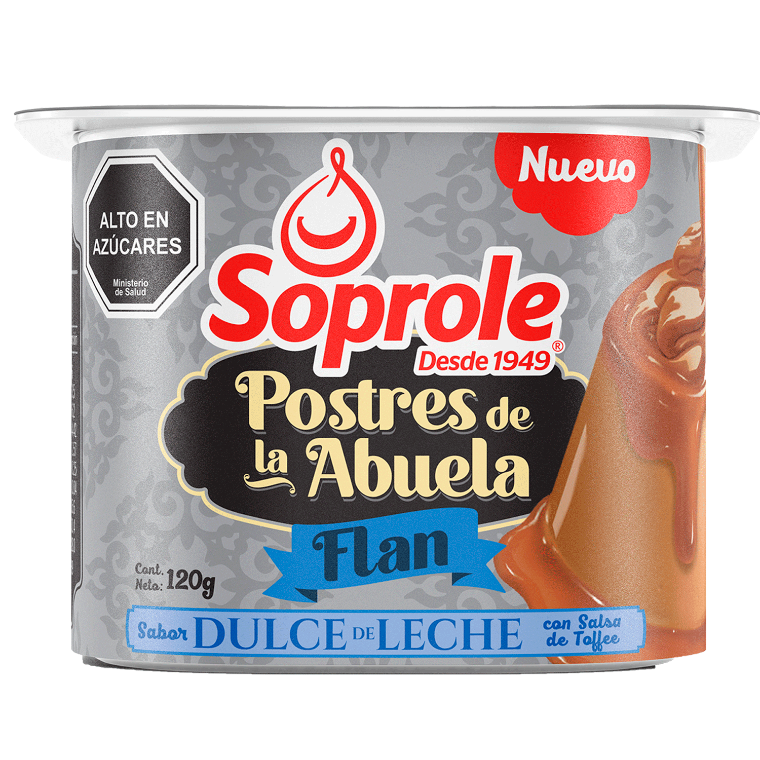 Flan Postres de la Abuela sabor Dulce de Leche con salsa de toffee 120 g