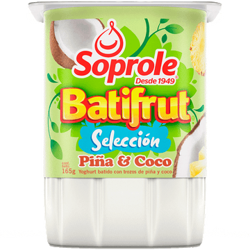 Yoghurt trozos piña y coco 165 g