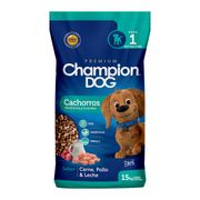 Alimento Perro Cachorro Champion Dog Carne, Pollo y Leche 15 kg