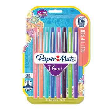 Bolígrafo tinta flair x 8 pastel (tiralíneas)