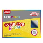 Goma Eva Glitter Artecolor Con Adhesivo