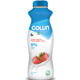 Leche Cultivada Colun Light 0% + Fibra Frutilla 1 L