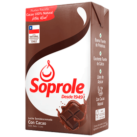 Leche Soprole Semidescremada Chocolate 1 L