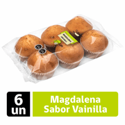 Magdalenas Pulmahue Sabor Vainilla 6 un.