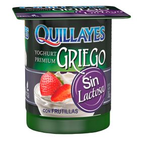 Yogurt Griego Quillayes Sin Lactosa Frutilla 110 g