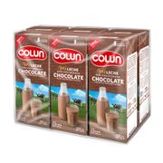 Pack 6 un. Leche Colun Semidescremada Chocolate 200 ml