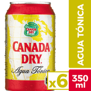 Pack 6 un. Bebida Agua Tónica Canada Dry 350 ml