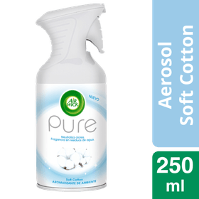 Desodorante Ambiental Air Wick Pure Soft Cotton Aerosol 250 ml