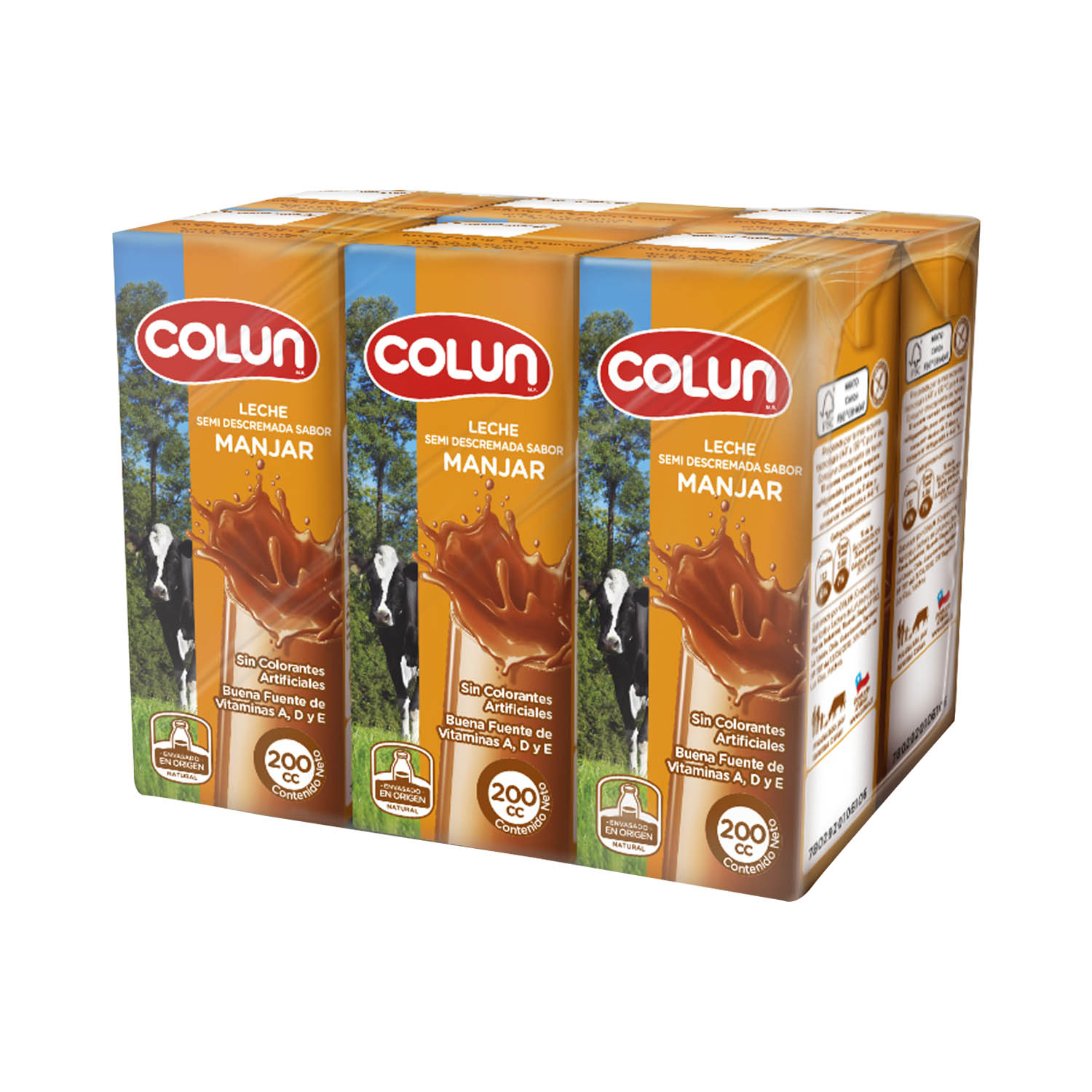 PACK 6 LECHE SIN LACTOSA CHOCOLATE 200 ml