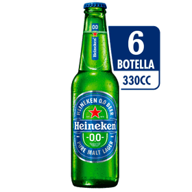 Pack 6 un. Cerveza Heineken Cero Lager Sin alcohol 330 cc