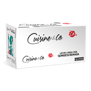 Pack 12 un. Leche Cuisine & Co Semidescremada 1 L