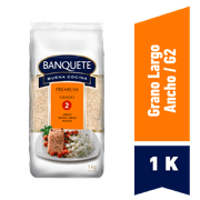Arroz Grado 2 Banquete Premium Grano Largo y Ancho 1 kg