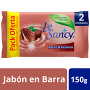 Jabón Barra Le Sancy Karite & Verbena 2 un. de 150 g