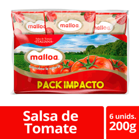 Salsa de tomate italiana 6 un. 200 g