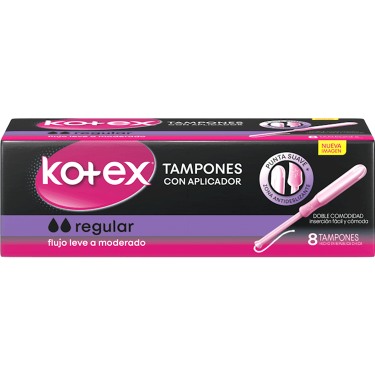 Tampon Regular con aplicador Kotex 8 unid Jumbo.cl