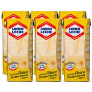 Pack 6 un. Leche Loncoleche Semidescremada Plátano 200 ml