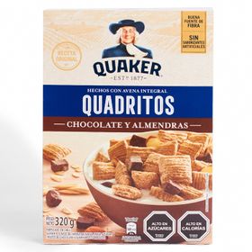Cereal Quaker Quadritos Chocolate Almendra 320 g