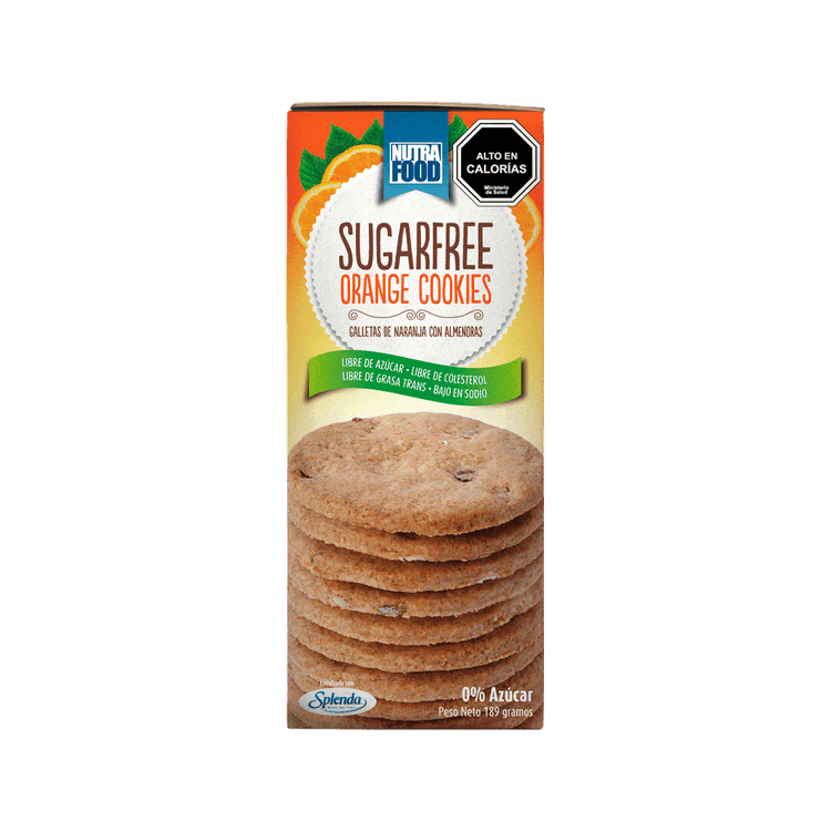 Galletas Nutra Food s/azúcar naranja y almendras 189 g