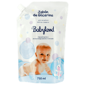 Jabón Líquido Babyland Glicerina Doypack 750 ml