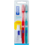 Pack Cepillo de Dientes Vitis® Medio + Pasta Dental Blanqueadora 15 ml