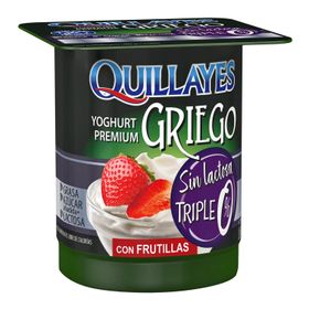 Yogurt Griego Quillayes Triple 0% Frutilla 110 g