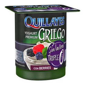 Yogurt Griego Quillayes Triple 0% Berries 110 g