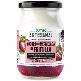 Yogurt Artesanal Jumbo Mermelada de Frutilla 200 g