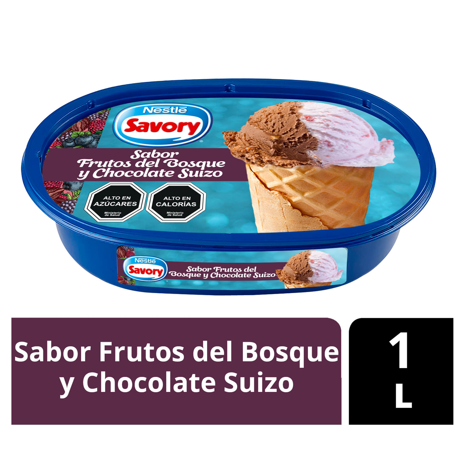 Helado Chocolate Suizo Y Frutos Del Bosque 1 L Jumbo Cl