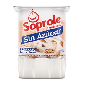 Yogurt Soprole Sin Azúcar Trozos Frutos Secos 155 g